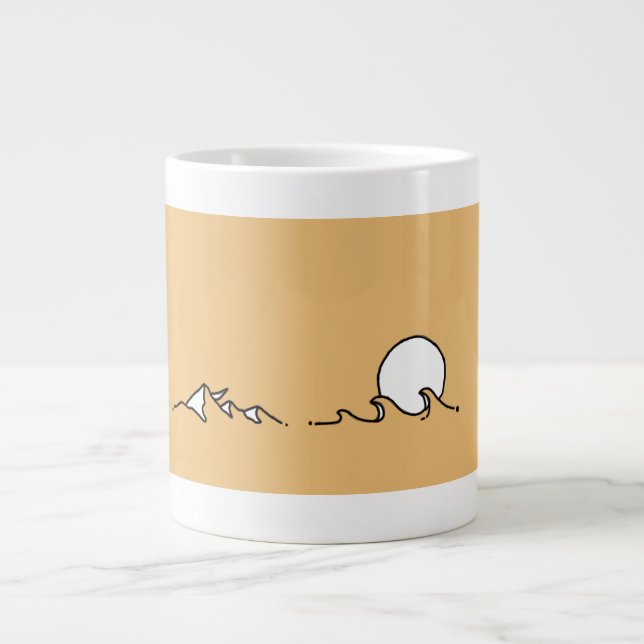 Canecas Specialty art  minimalist sea summer Jumbo-Tasse (Vorderseite)
