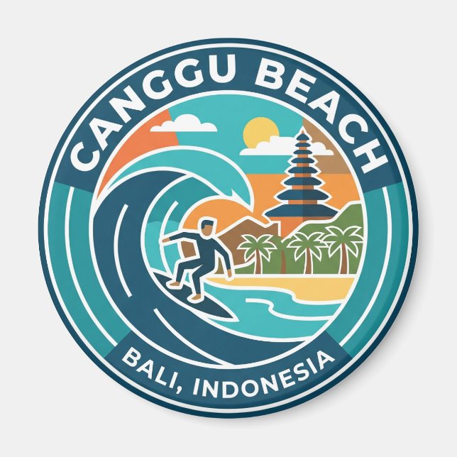 Canggu-Strand Indonesien Magnet (Vorne)