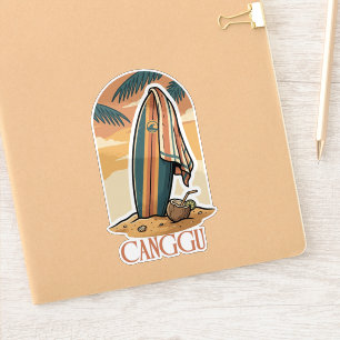 Canggu Sunset Surf – Vintage Tropische Strand Vibe Aufkleber