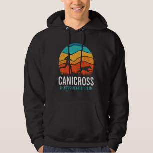 Canicross 6 Legs 2 Herz 1 Team Dog Running Puff Hoodie
