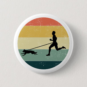 Canicross Trail Runner Dog Sport Button