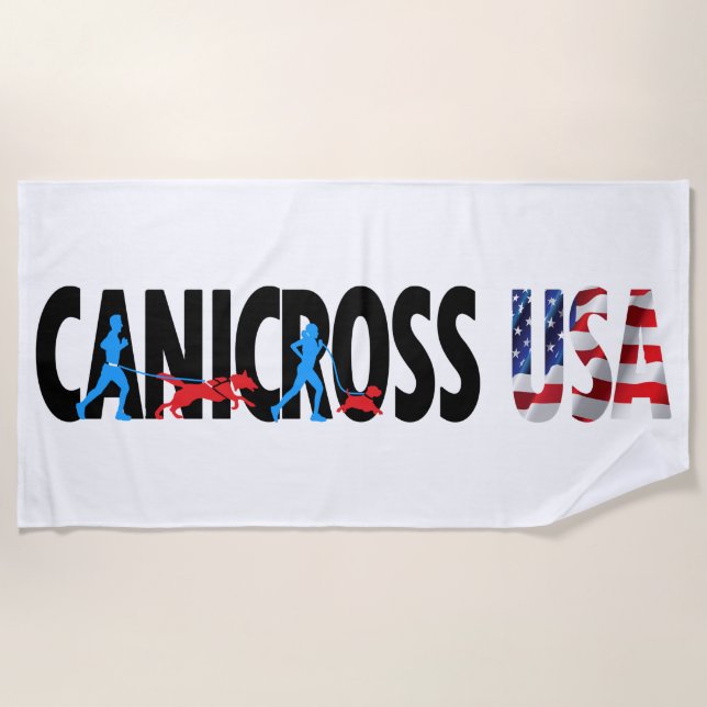 Canicross USA Badetuch (Vorderseite)