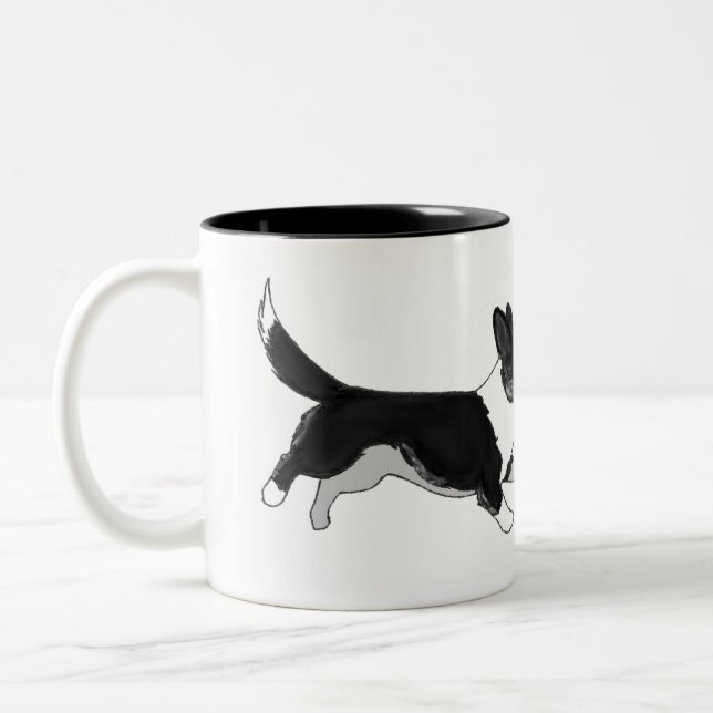 Canicula Corgi-Tasse Zweifarbige Tasse (Links)