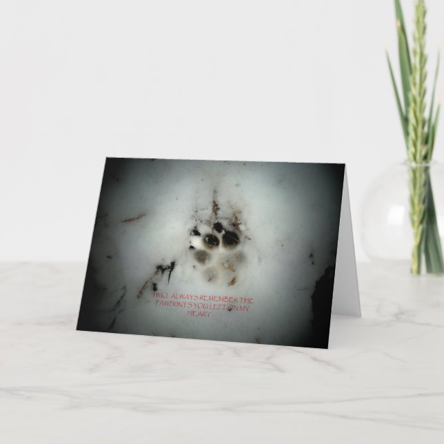 Canine Beileid Condolance Card Karte (Vorderseite)