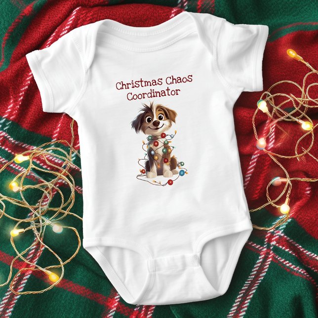 Canine Christmas Chaos Coordinator Baby Strampler (Von Creator hochgeladen)