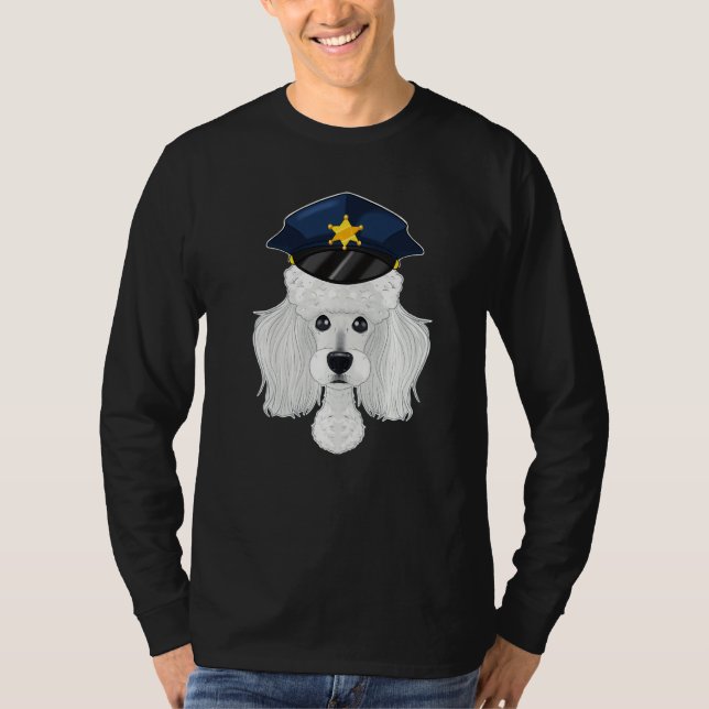 Canine Handler I Police Hund I Police Poodle T-Shirt (Vorderseite)