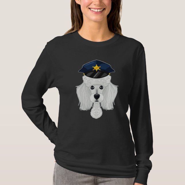 Canine Handler I Police Hund I Police Poodle T-Shirt (Vorderseite)