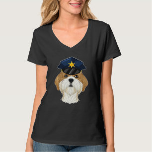 Canine Handler I Police Hund I Police Shih Tzu T-Shirt