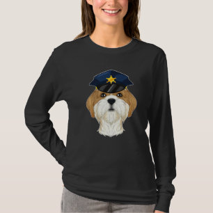 Canine Handler I Police Hund I Police Shih Tzu T-Shirt