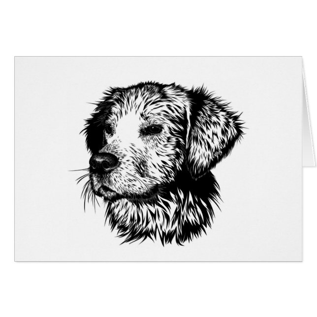 Canine Head Sketch (Vorderseite (Horizontal))