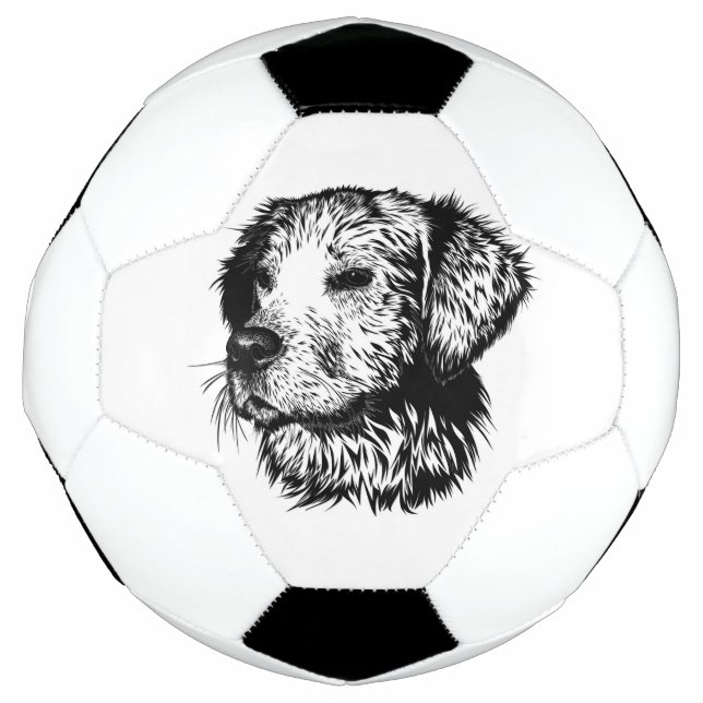 Canine Head Sketch Fußball (Vorderseite)