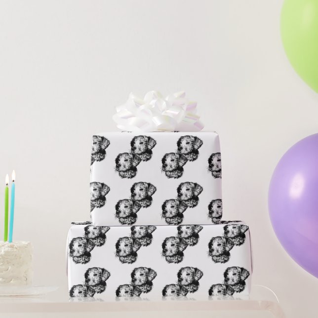 Canine Head Sketch Geschenkpapier (Partygeschenke)
