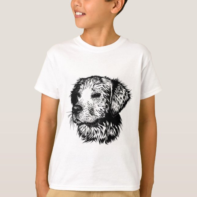 Canine Head Sketch T-Shirt (Vorderseite)