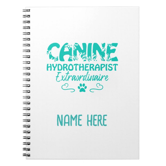 Canine Hydrotherapeut Extraordinaire Personalisier Notizblock (Vorderseite)