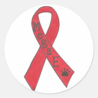 Canine Megaesophagus Support Ribbon Aufkleber
