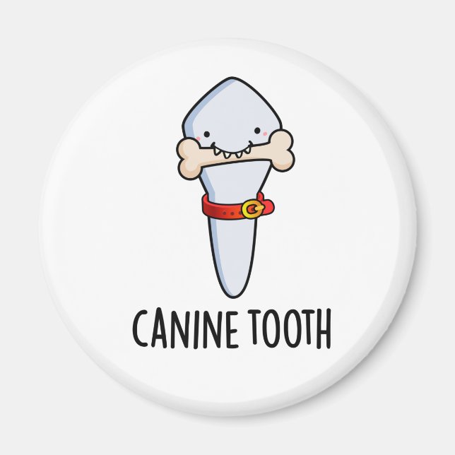 Canine Tooth Funny Dental Puff Magnet (Vorne)