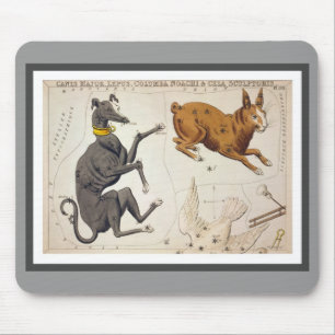 Canis-Major, Lepus, Columba Noachi und Cela Mousepad