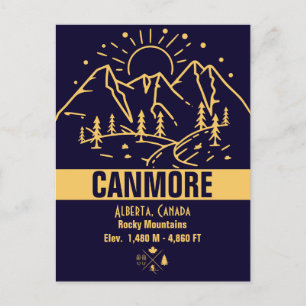 Canmore, Alberta Kanada Minimalistischer Berg Postkarte
