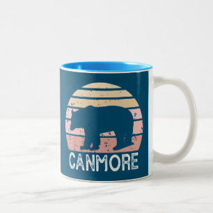 Canmore Alberta Retro Bear Zweifarbige Tasse
