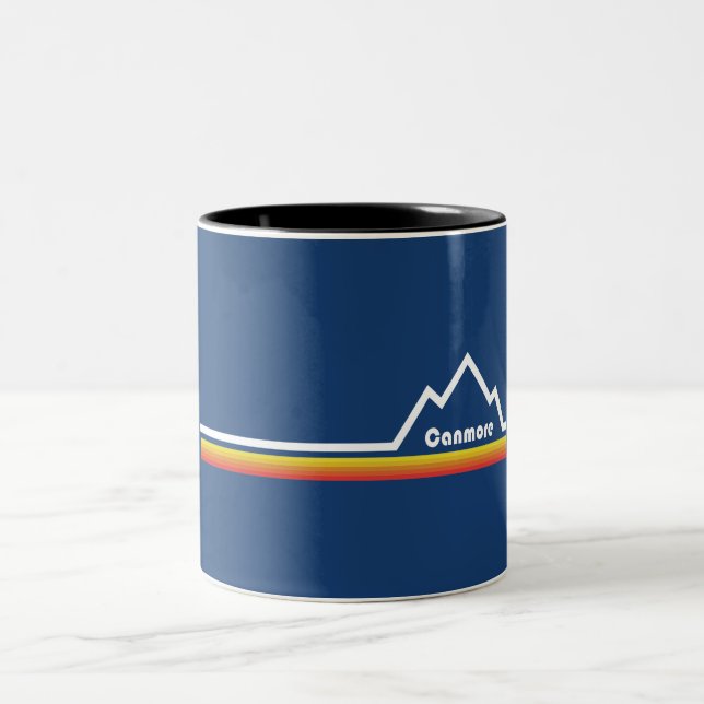 Canmore, Alberta Zweifarbige Tasse (Mittel)
