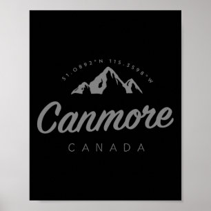 Canmore Bergurlaub Skifahren Kanada Poster