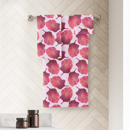 Canna Tropicanna Blätter in Rosa Badhandtuch Set