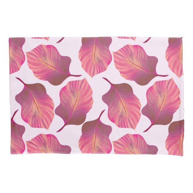 Canna Tropicanna Blätter in Rosa Kissenbezug (Vorderseite)