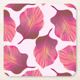 Canna Tropicanna Blätter in Rosa Rechteckiger Pappuntersetzer