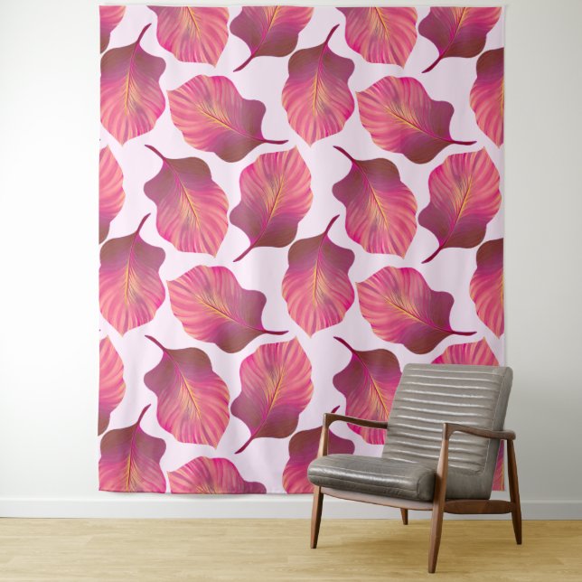 Canna Tropicanna Blätter in Rosa Wandteppich (Beispiel)