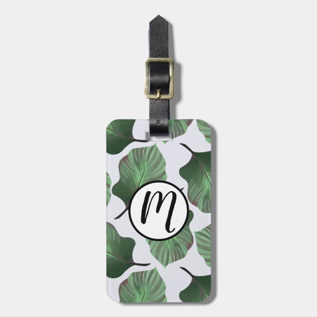 Canna Tropicanna Tropical Blätter, grün Gepäckanhänger (Vorderseite vertikal)