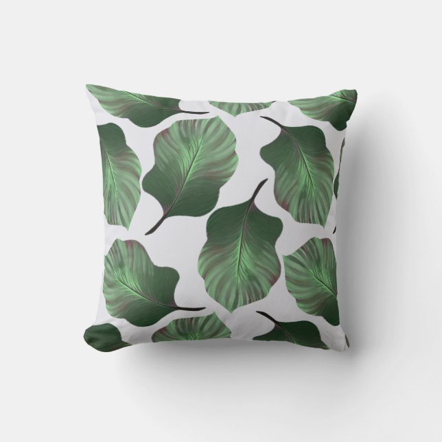 Canna Tropicanna Tropical Blätter, grün Kissen (Vorderseite)