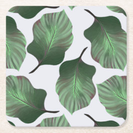 Canna Tropicanna Tropical Blätter, grün Rechteckiger Pappuntersetzer