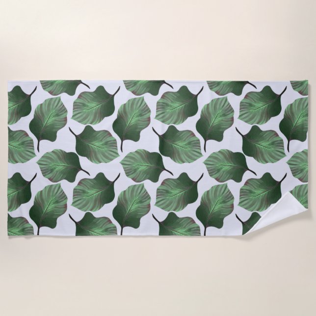 Canna Tropicanna Tropical Blätter, grün Strandtuch (Vorderseite)