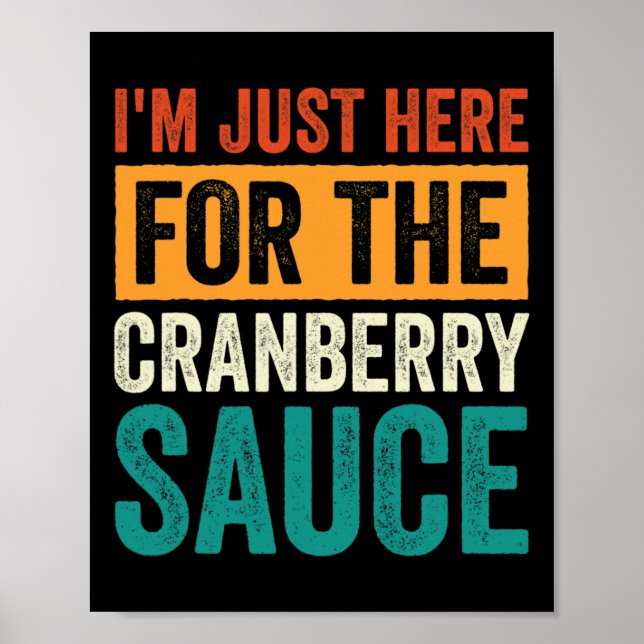 Canned Cranberry Sauce Jellied Happy Thanksgiving  Poster (Vorne)