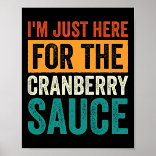 Canned Cranberry Sauce Jellied Happy Thanksgiving Poster