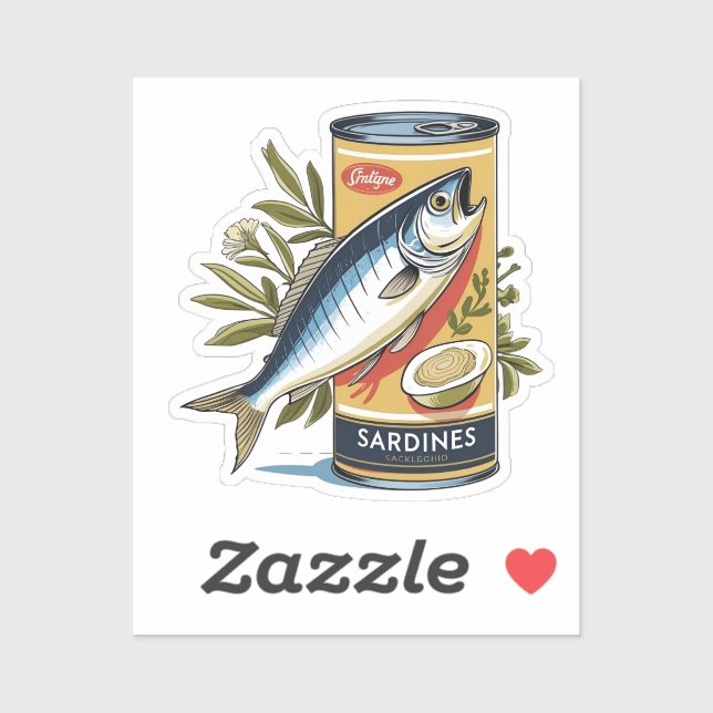 Canned sardines aufkleber (Blatt)