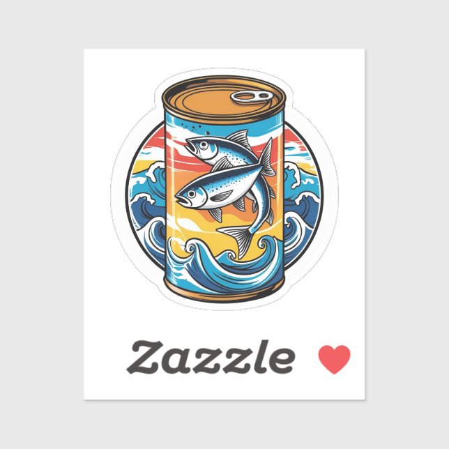 Canned sardines aufkleber (Blatt)
