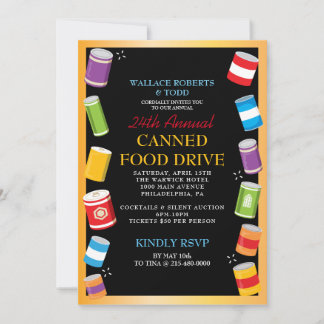 CANNEL FOOD DRIVE Auction Corporate Fundraiser Einladung