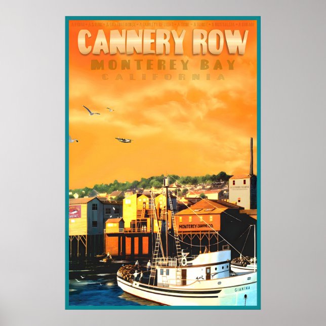 Cannery Row California Poster Monterey Bay Travel (Vorne)