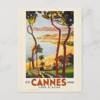 Cannes - Côte d'Azur Frankreich Vintage Poster 193 Postkarte
