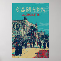 Cannes Côte d'Azur La Croisette Illust France Pos