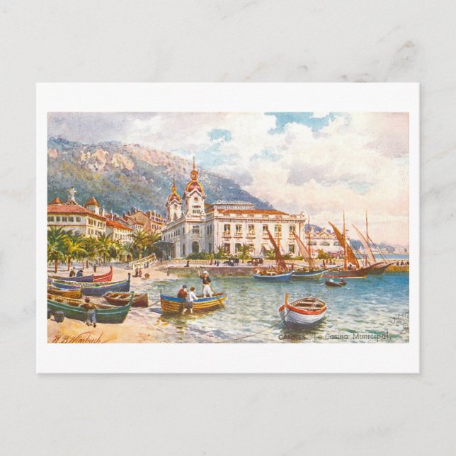 Cannes France Casino Vintag Postcard Postkarte (Vorderseite)