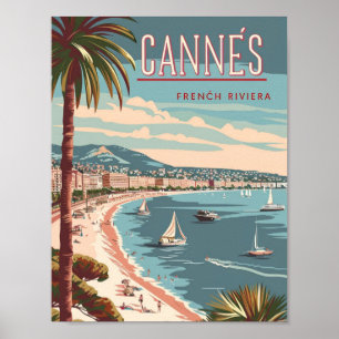 Cannes France Vintag Poster