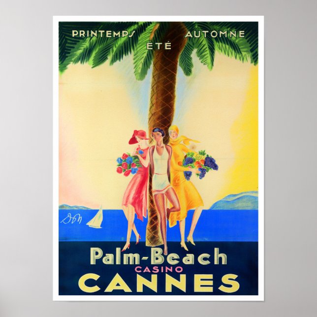 Cannes France Vintage Poster (Vorne)