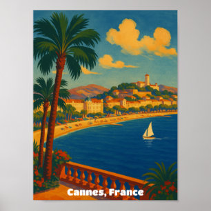 Cannes Frankreich Côte d'Azur Vintag Poster