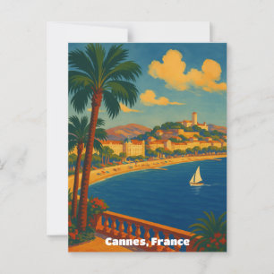 Cannes Frankreich Französische Riviera Vintage Postkarte