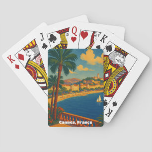 Cannes Frankreich Französische Riviera Vintage  Spielkarten