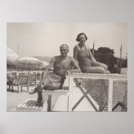 Cannes, Frankreich in den 1930ern Poster