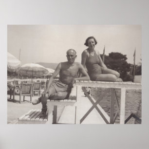 Cannes, Frankreich in den 1930ern Poster