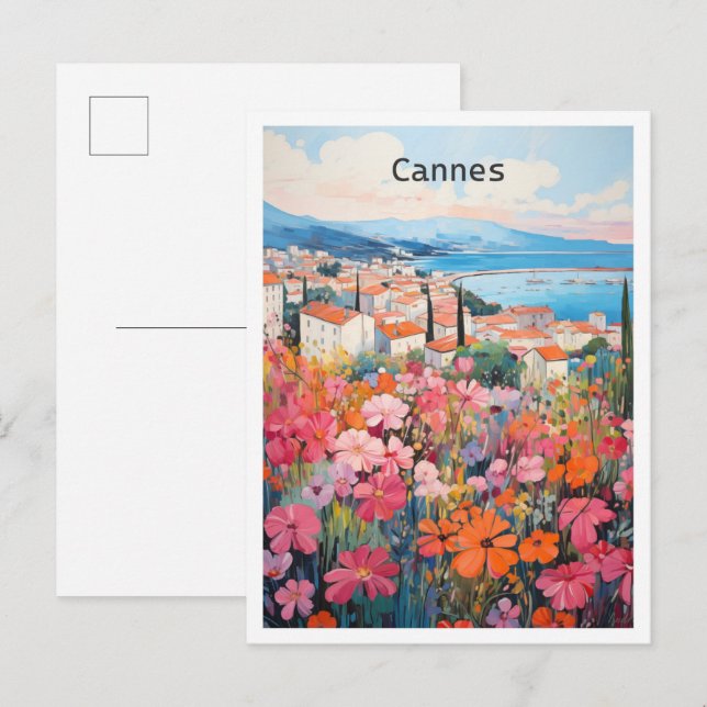 Cannes Frankreich Reise Ästhetik Postkarte (Vorne/Hinten)
